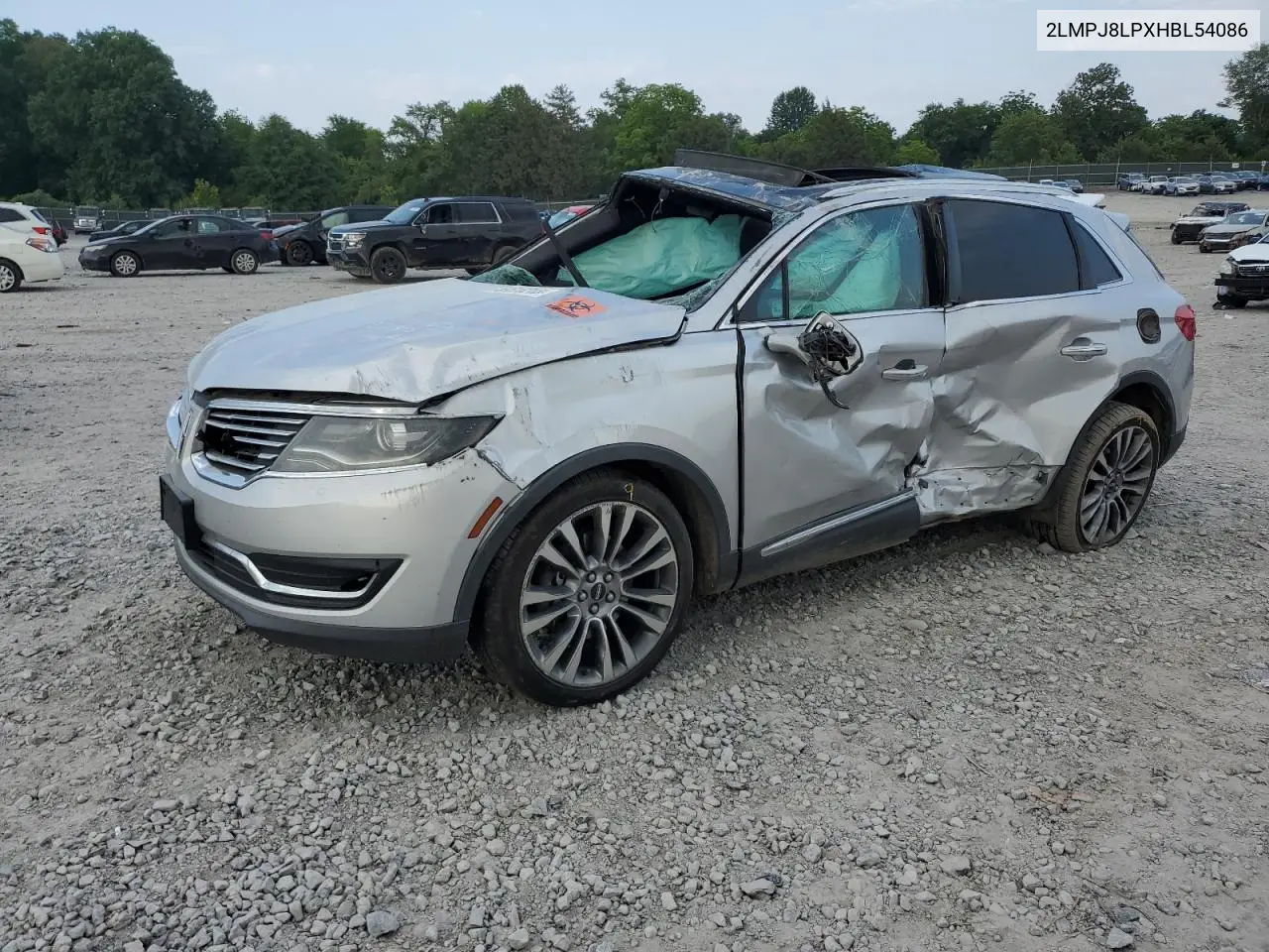 2017 Lincoln Mkx Reserve VIN: 2LMPJ8LPXHBL54086 Lot: 59516215