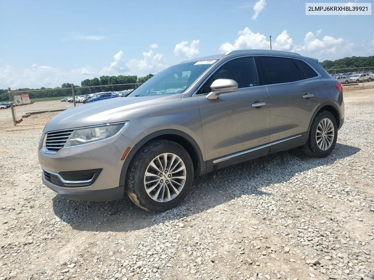 2017 Lincoln Mkx Select VIN: 2LMPJ6KRXHBL39921 Lot: 61917395