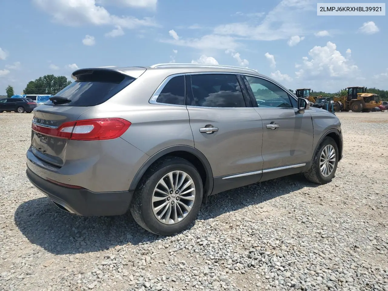 2017 Lincoln Mkx Select VIN: 2LMPJ6KRXHBL39921 Lot: 61917395