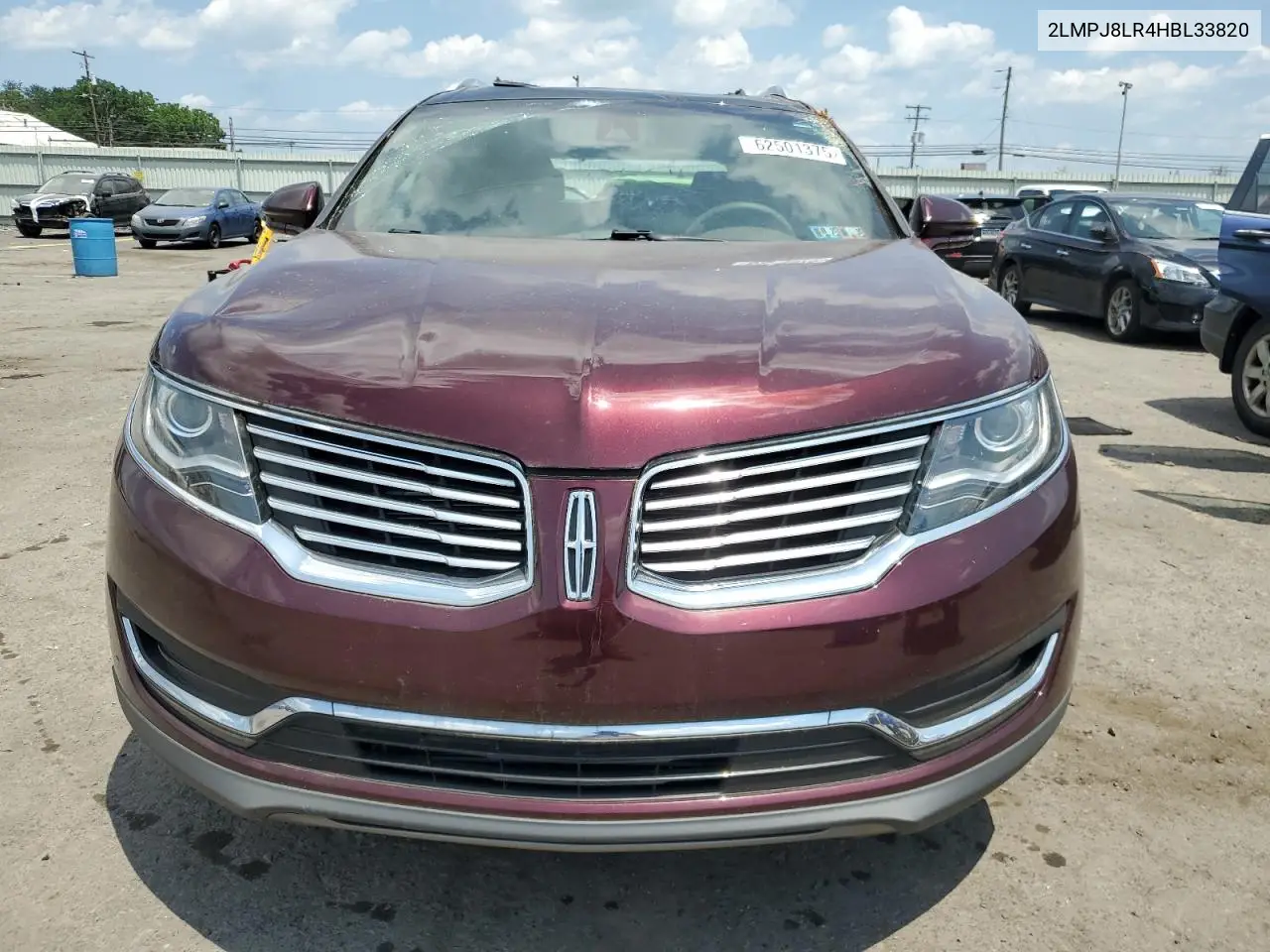 2017 Lincoln Mkx Reserve VIN: 2LMPJ8LR4HBL33820 Lot: 62501375