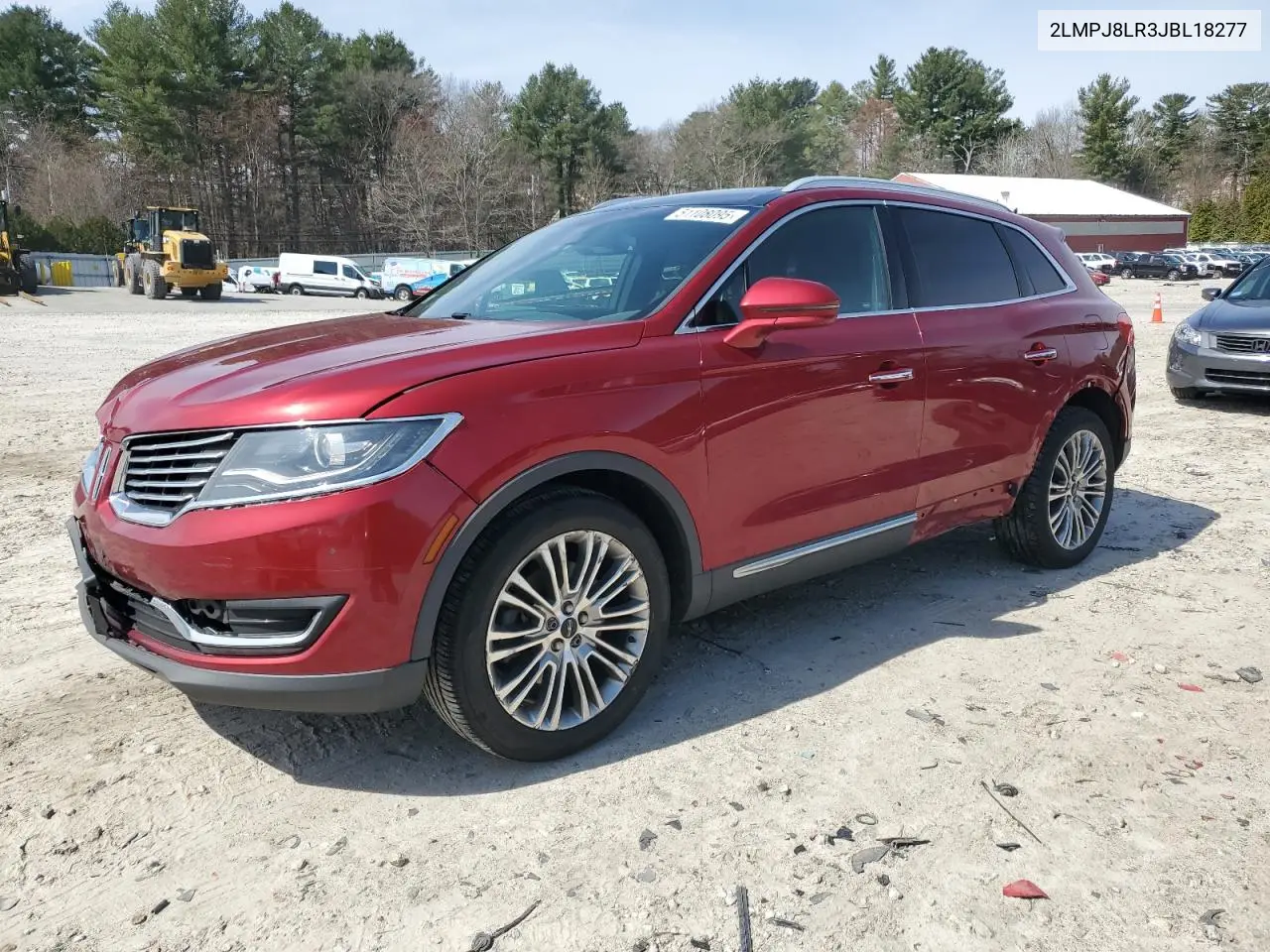 2018 Lincoln Mkx Reserve VIN: 2LMPJ8LR3JBL18277 Lot: 51108095