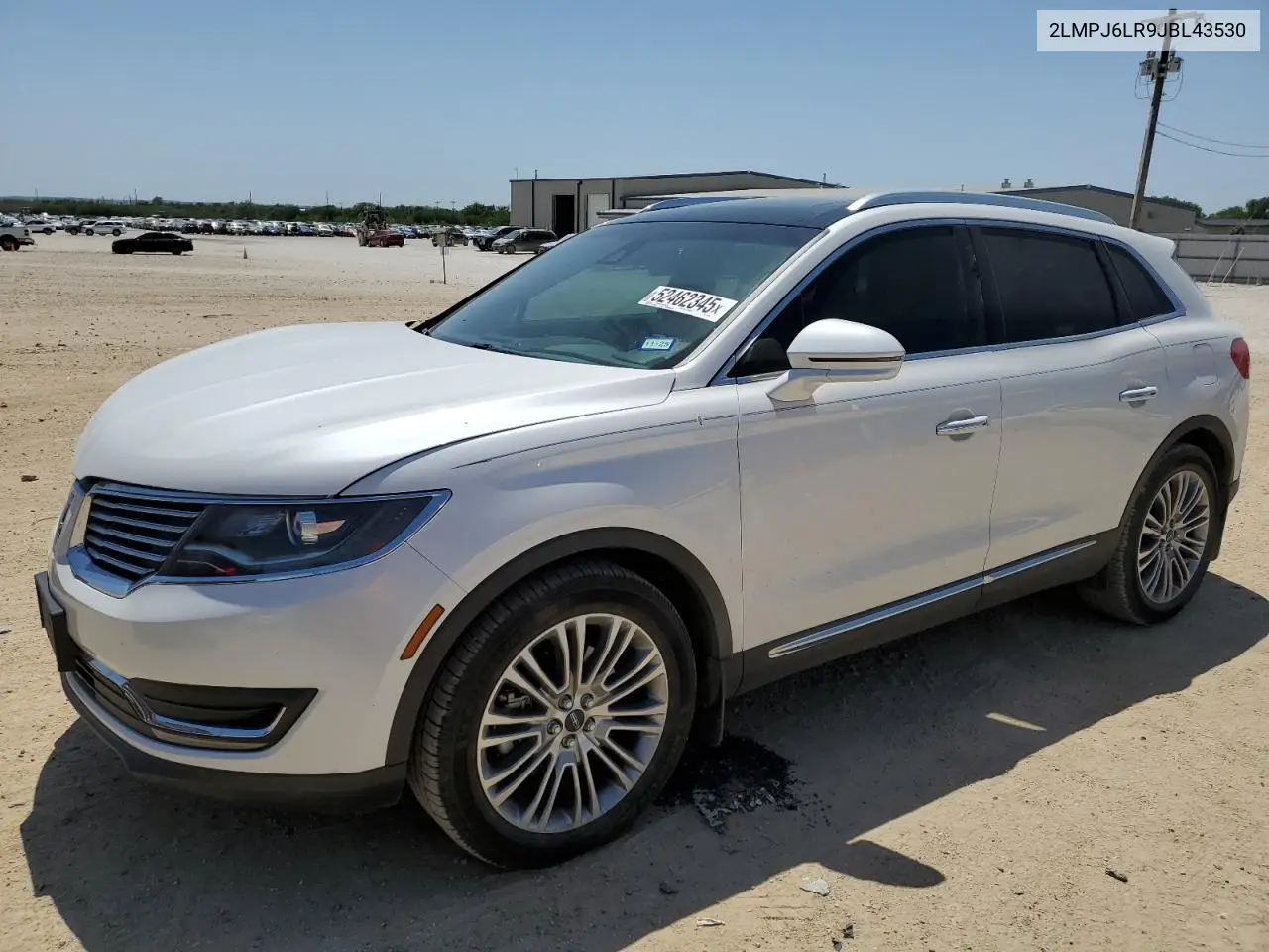 2018 Lincoln Mkx Reserve VIN: 2LMPJ6LR9JBL43530 Lot: 52462345