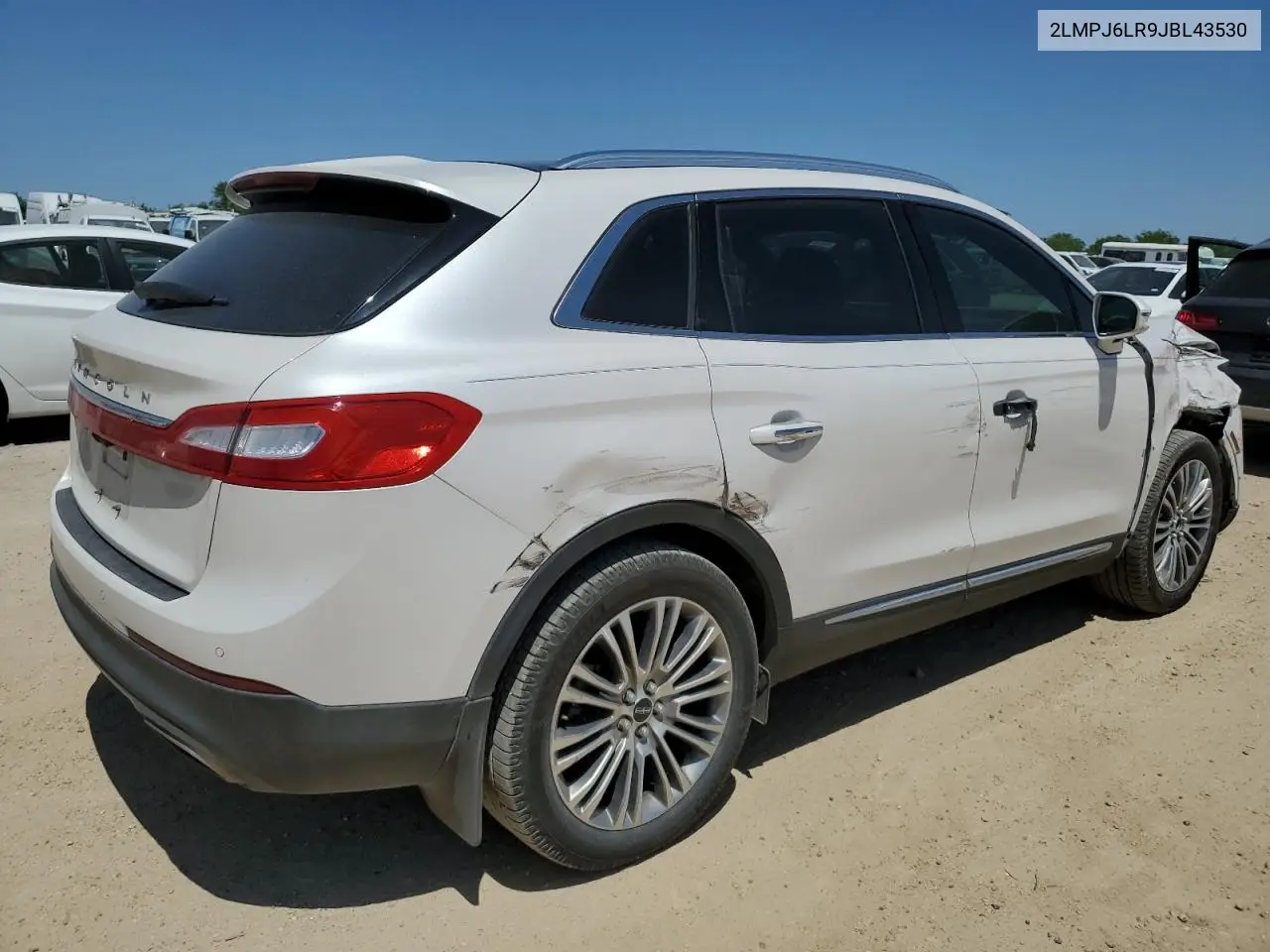 2018 Lincoln Mkx Reserve VIN: 2LMPJ6LR9JBL43530 Lot: 52462345