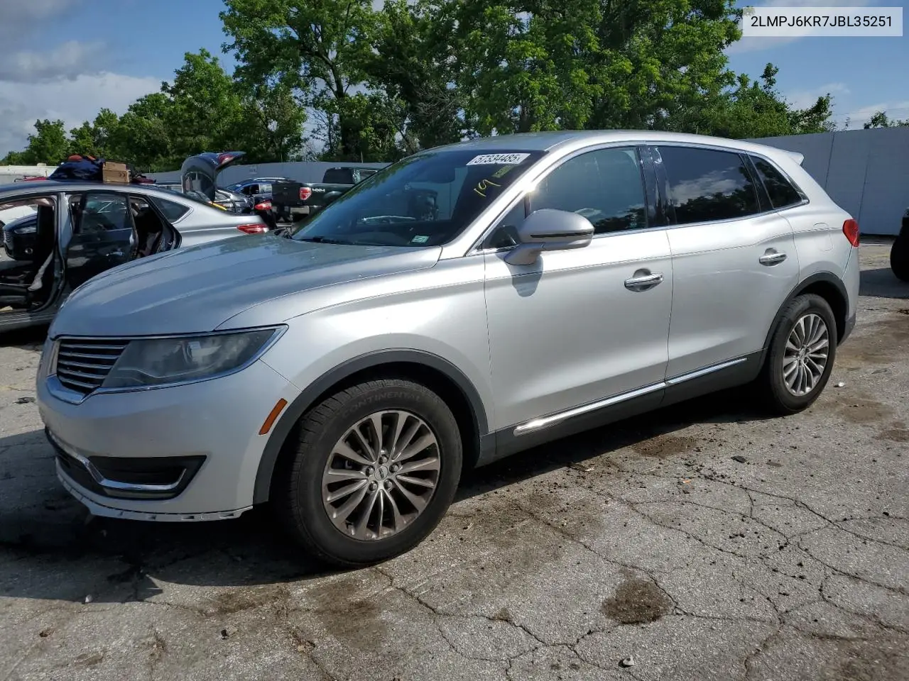 2018 Lincoln Mkx Select VIN: 2LMPJ6KR7JBL35251 Lot: 57334485