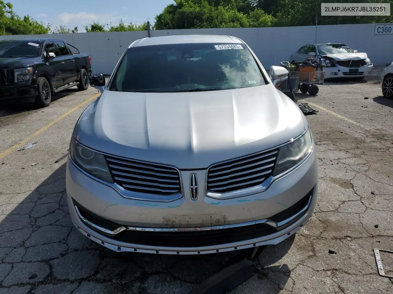 2018 Lincoln Mkx Select VIN: 2LMPJ6KR7JBL35251 Lot: 57334485