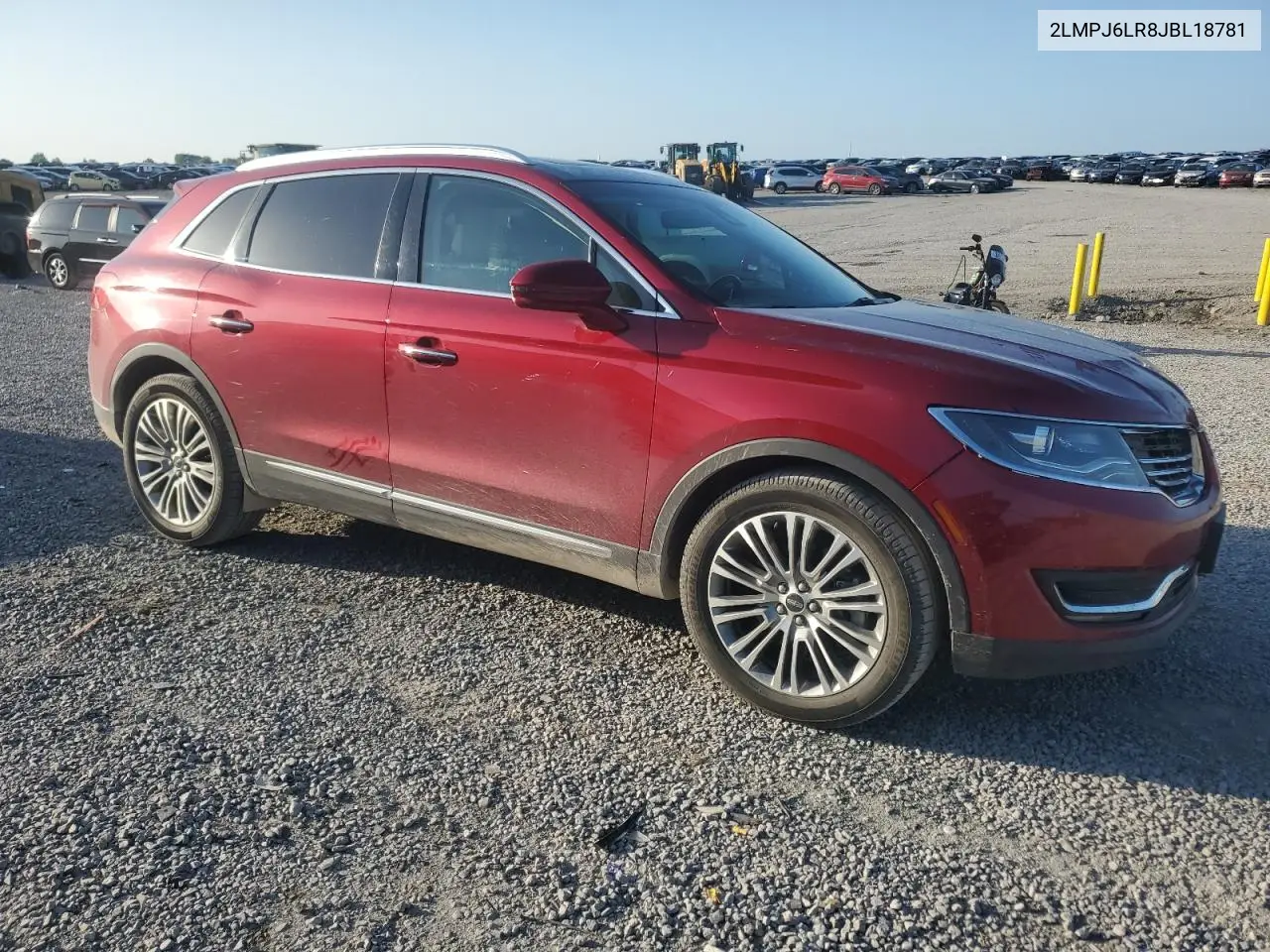 2018 Lincoln Mkx Reserve VIN: 2LMPJ6LR8JBL18781 Lot: 61950925