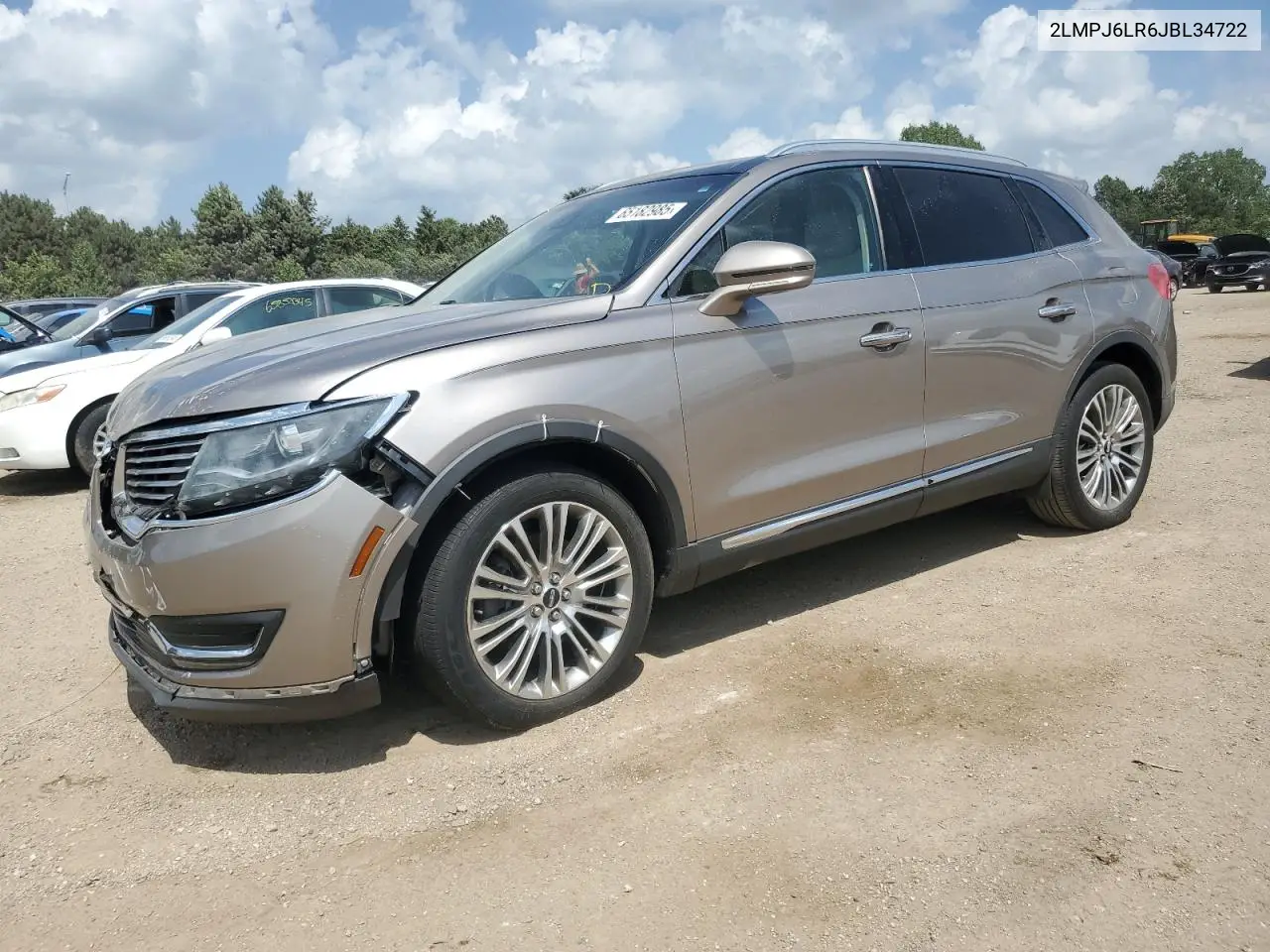 2018 Lincoln Mkx Reserve VIN: 2LMPJ6LR6JBL34722 Lot: 65182985