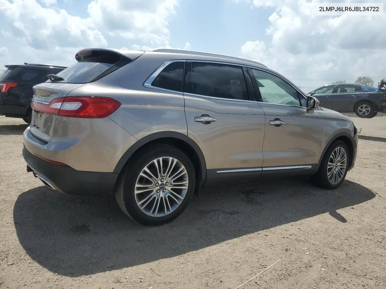 2018 Lincoln Mkx Reserve VIN: 2LMPJ6LR6JBL34722 Lot: 65182985