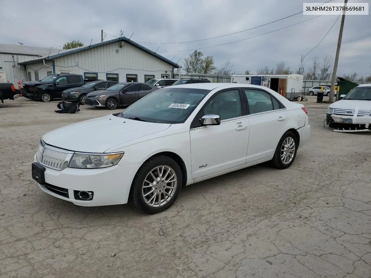 2007 Lincoln Mkz VIN: 3LNHM26T37R669681 Lot: 53042655