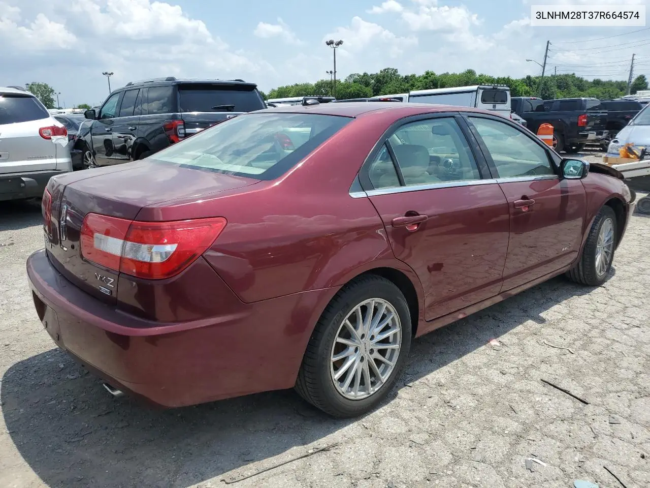 2007 Lincoln Mkz VIN: 3LNHM28T37R664574 Lot: 61767525