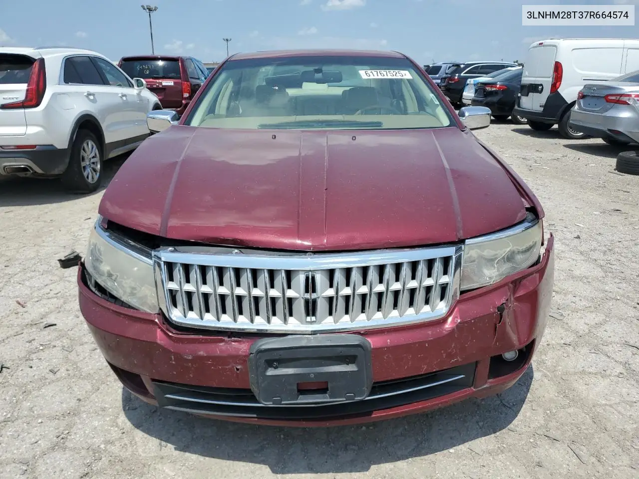 2007 Lincoln Mkz VIN: 3LNHM28T37R664574 Lot: 61767525