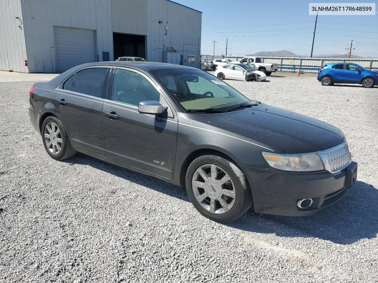 2007 Lincoln Mkz VIN: 3LNHM26T17R648599 Lot: 61949525