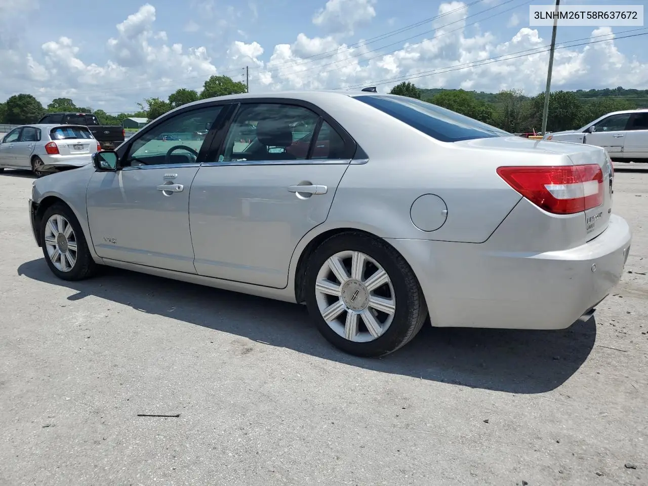2008 Lincoln Mkz VIN: 3LNHM26T58R637672 Lot: 61667375