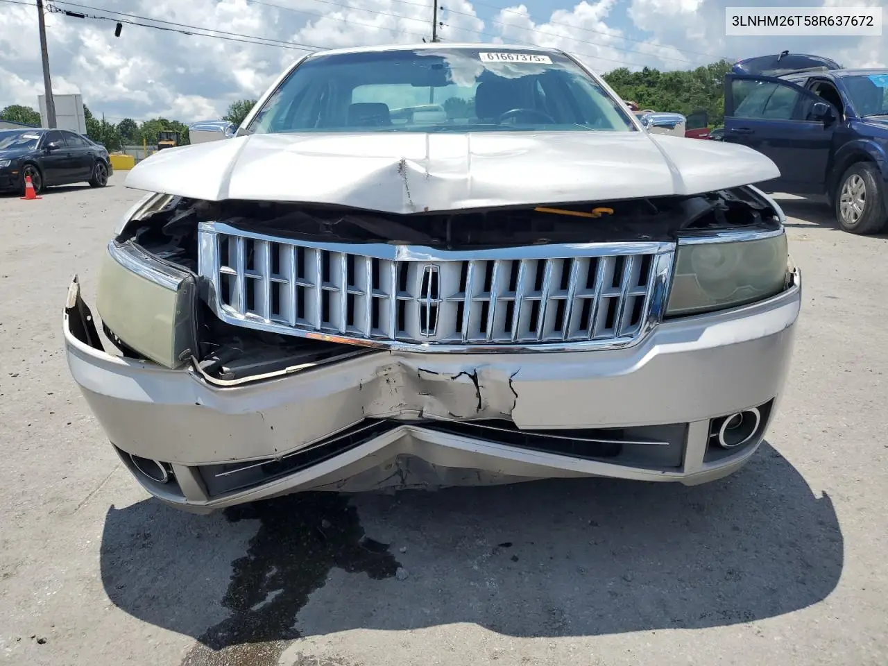 2008 Lincoln Mkz VIN: 3LNHM26T58R637672 Lot: 61667375