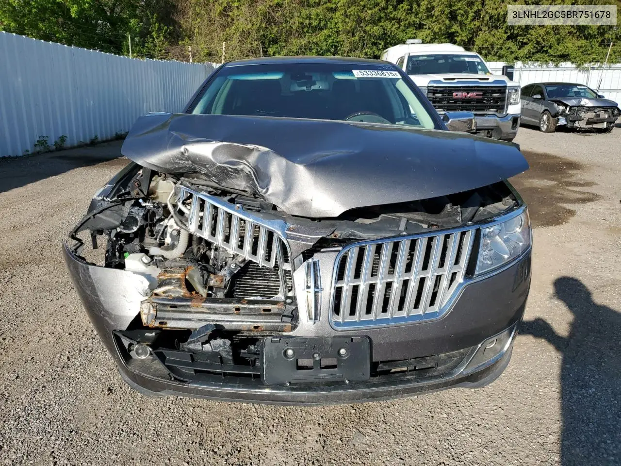 2011 Lincoln Mkz VIN: 3LNHL2GC5BR751678 Lot: 53336815