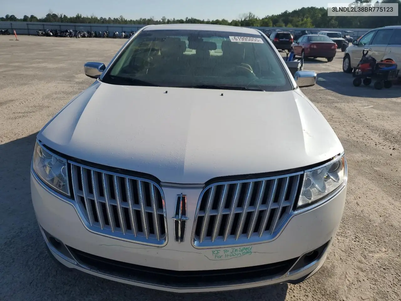 2011 Lincoln Mkz Hybrid VIN: 3LNDL2L38BR775123 Lot: 61995055