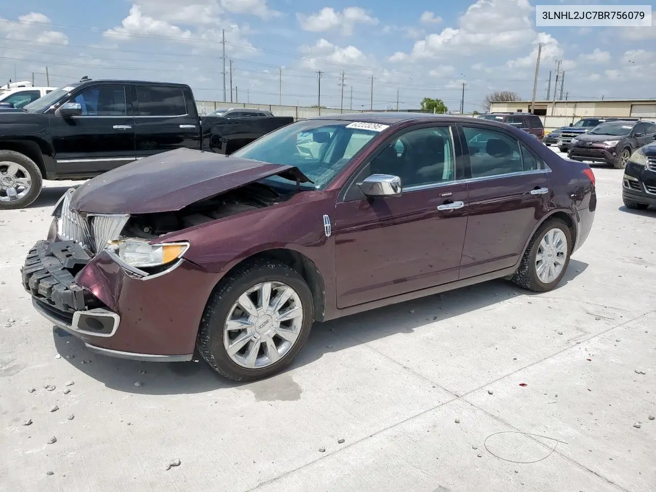 2011 Lincoln Mkz VIN: 3LNHL2JC7BR756079 Lot: 62223295