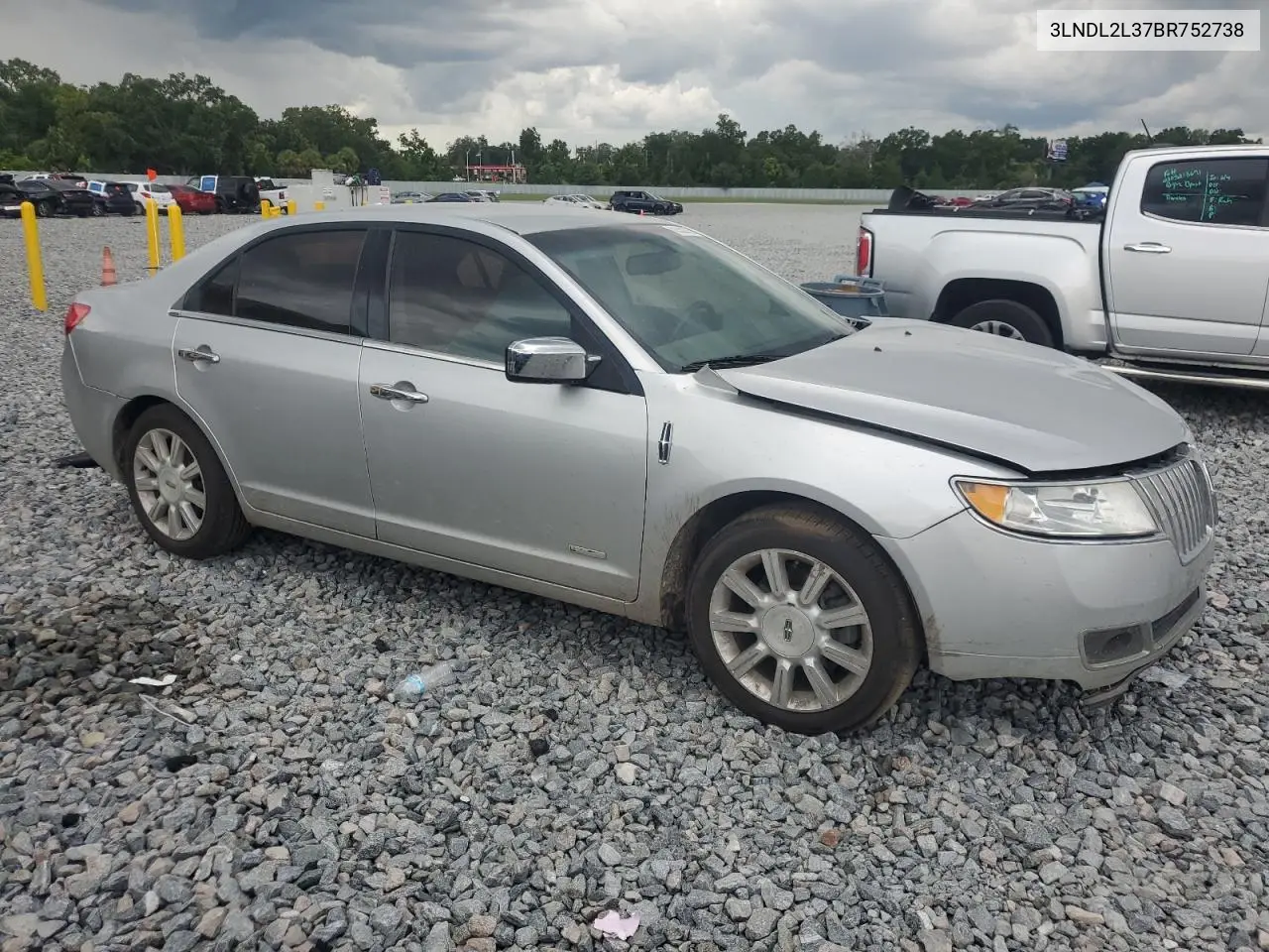 2011 Lincoln Mkz Hybrid VIN: 3LNDL2L37BR752738 Lot: 62553315