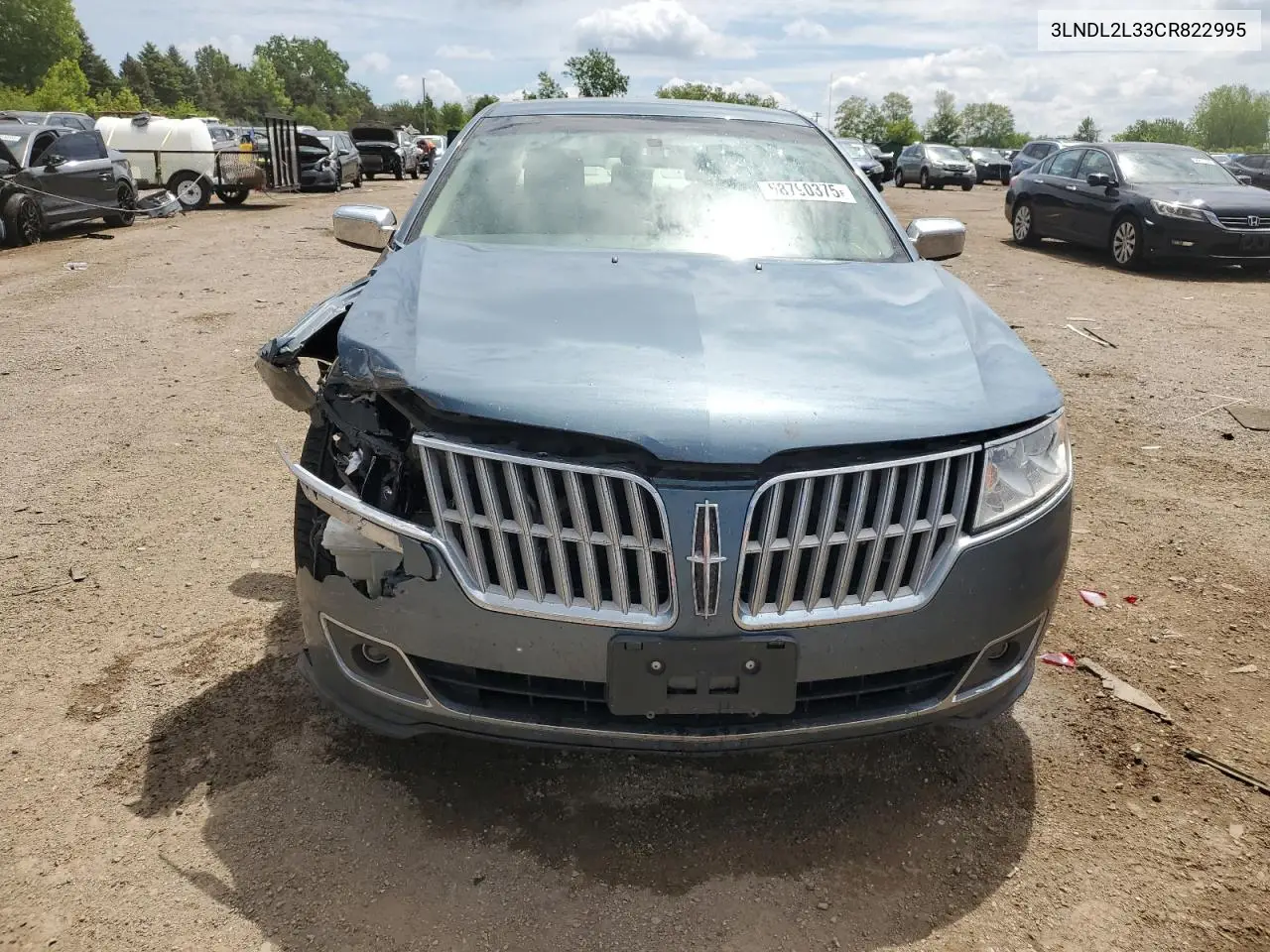 2012 Lincoln Mkz Hybrid VIN: 3LNDL2L33CR822995 Lot: 58790375