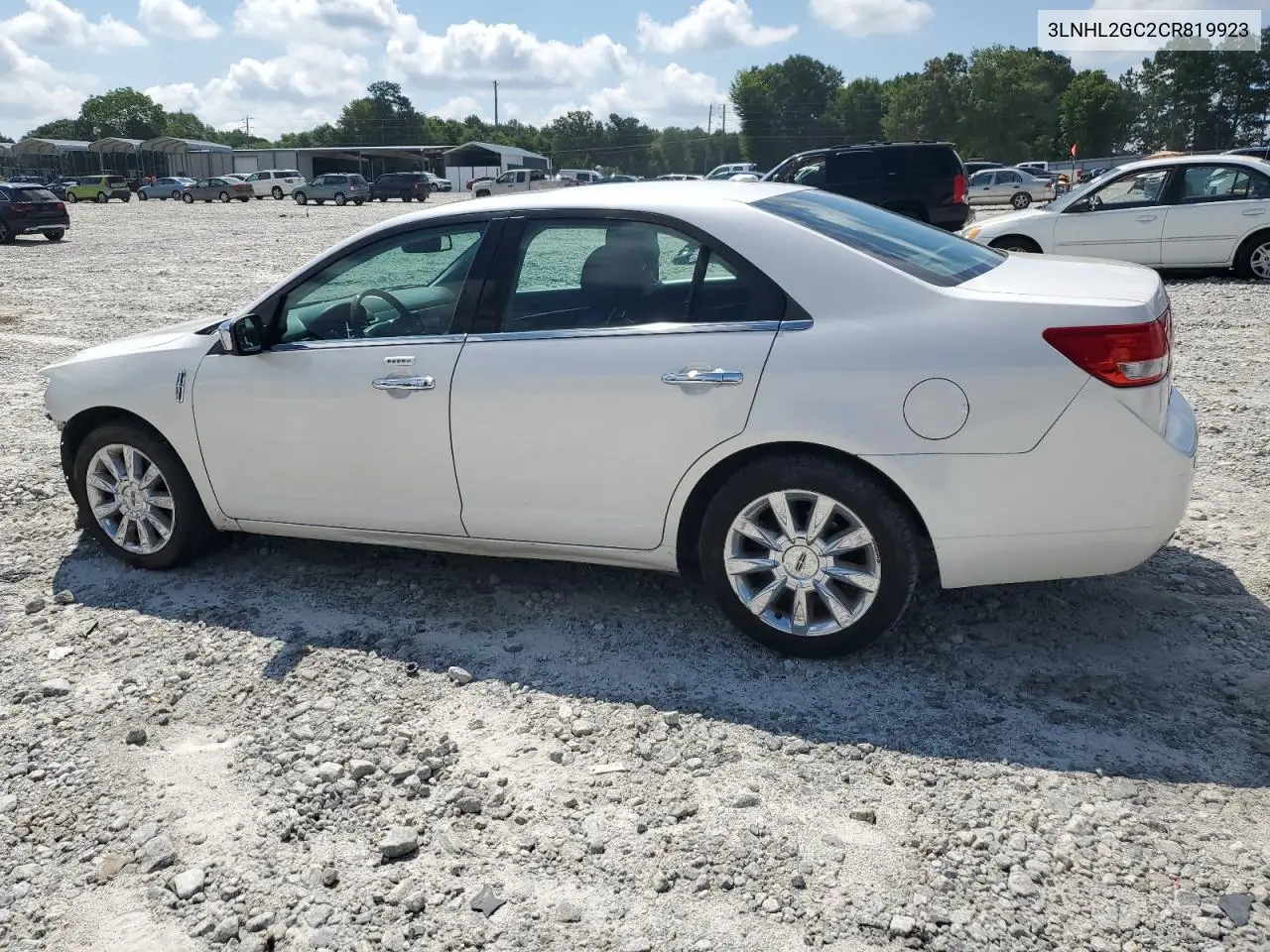 2012 Lincoln Mkz VIN: 3LNHL2GC2CR819923 Lot: 62001135