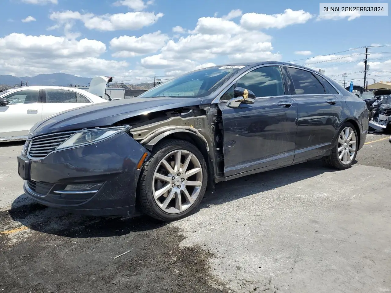 2014 Lincoln Mkz VIN: 3LN6L2GK2ER833824 Lot: 56428675