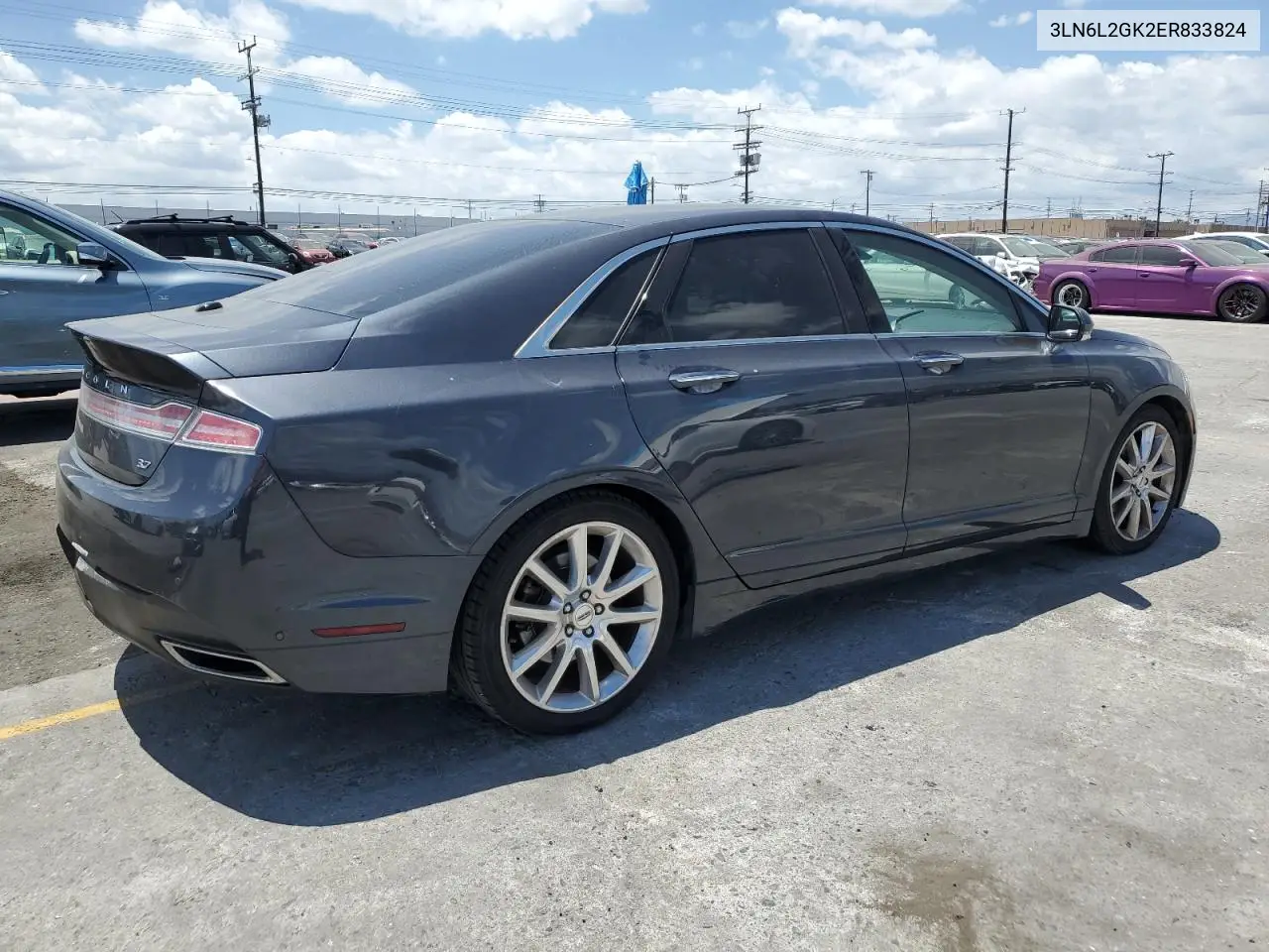 2014 Lincoln Mkz VIN: 3LN6L2GK2ER833824 Lot: 56428675