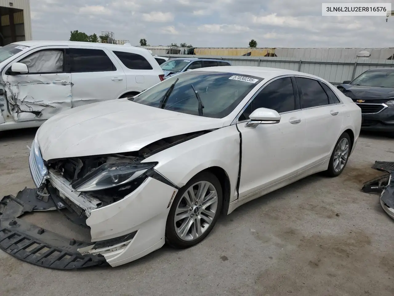 2014 Lincoln Mkz Hybrid VIN: 3LN6L2LU2ER816576 Lot: 57030235