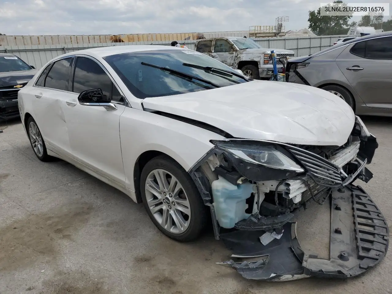 2014 Lincoln Mkz Hybrid VIN: 3LN6L2LU2ER816576 Lot: 57030235