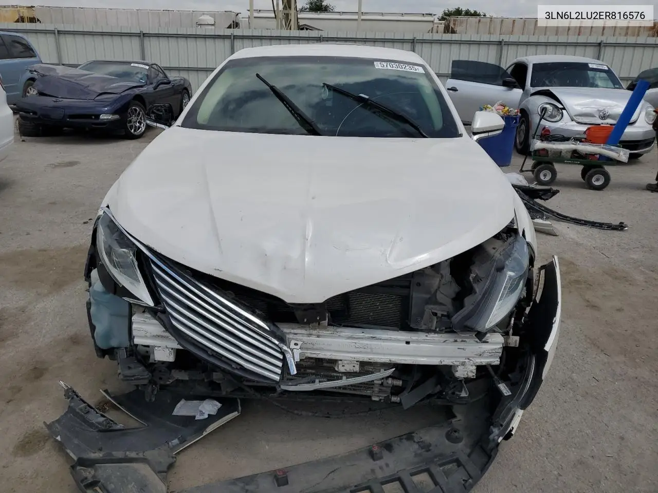 2014 Lincoln Mkz Hybrid VIN: 3LN6L2LU2ER816576 Lot: 57030235