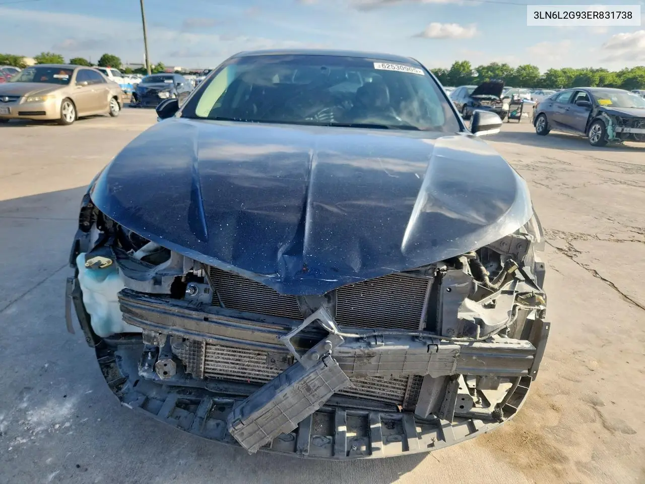 2014 Lincoln Mkz VIN: 3LN6L2G93ER831738 Lot: 62530905