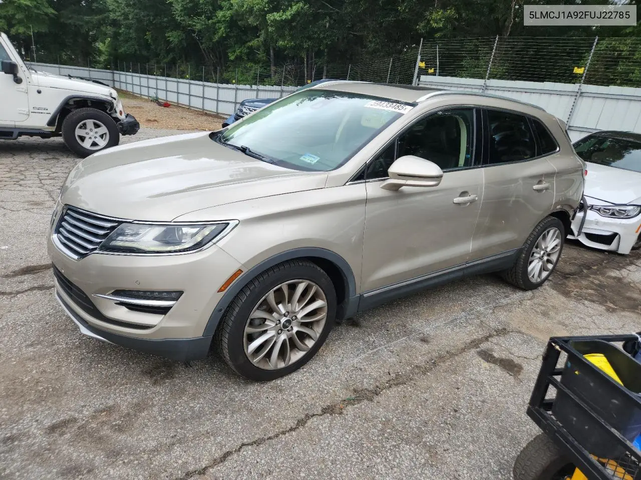 2015 Lincoln Mkc VIN: 5LMCJ1A92FUJ22785 Lot: 59433485