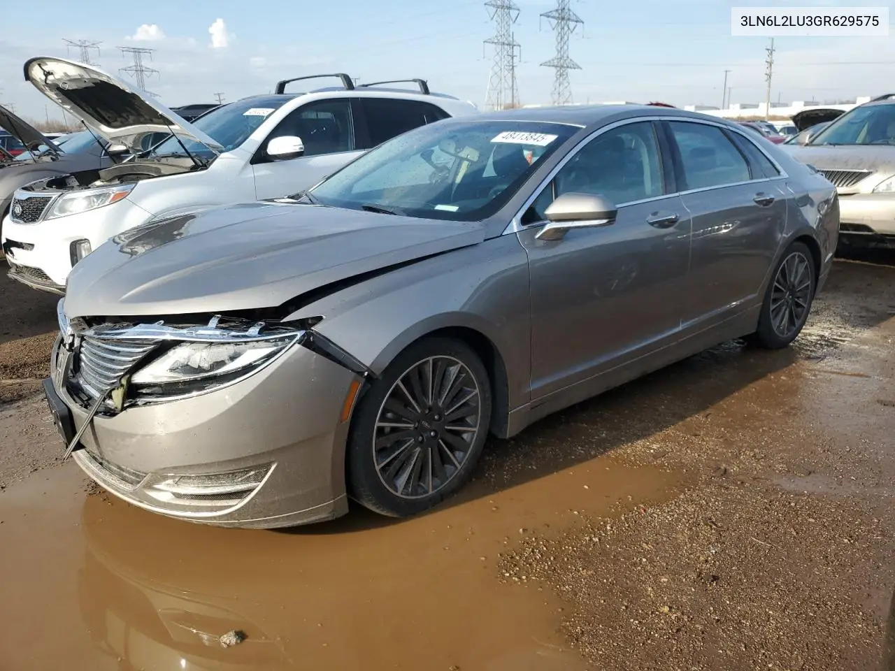 2016 Lincoln Mkz Hybrid VIN: 3LN6L2LU3GR629575 Lot: 48413845