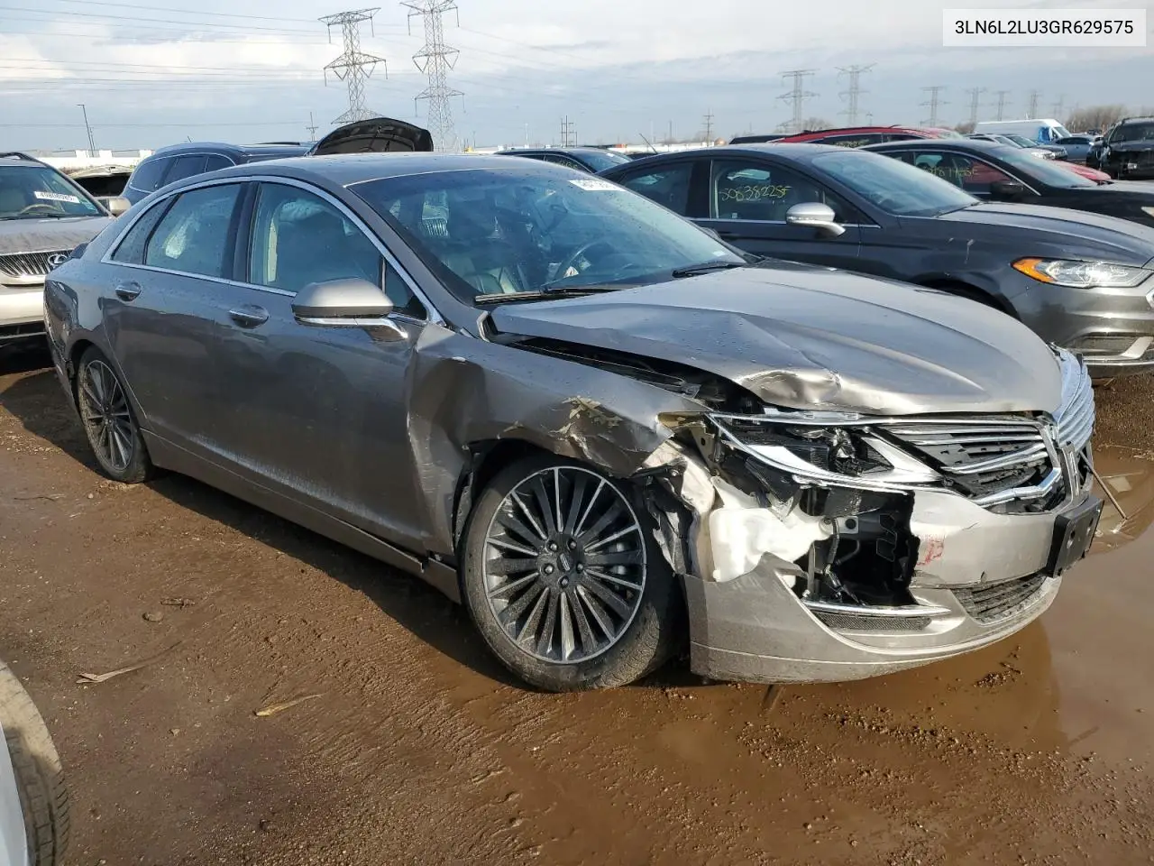 2016 Lincoln Mkz Hybrid VIN: 3LN6L2LU3GR629575 Lot: 48413845