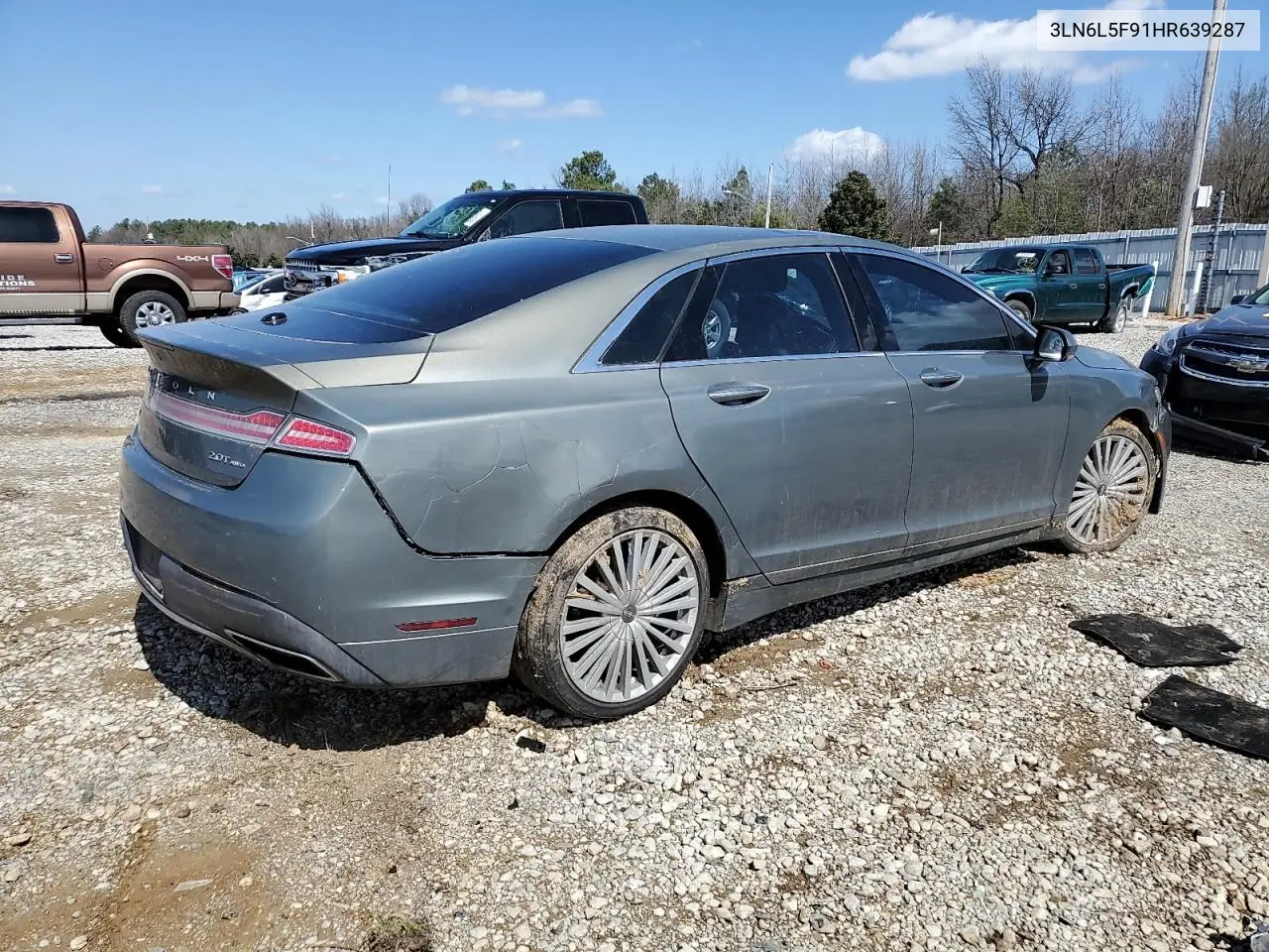 2017 Lincoln Mkz Reserve VIN: 3LN6L5F91HR639287 Lot: 48975645