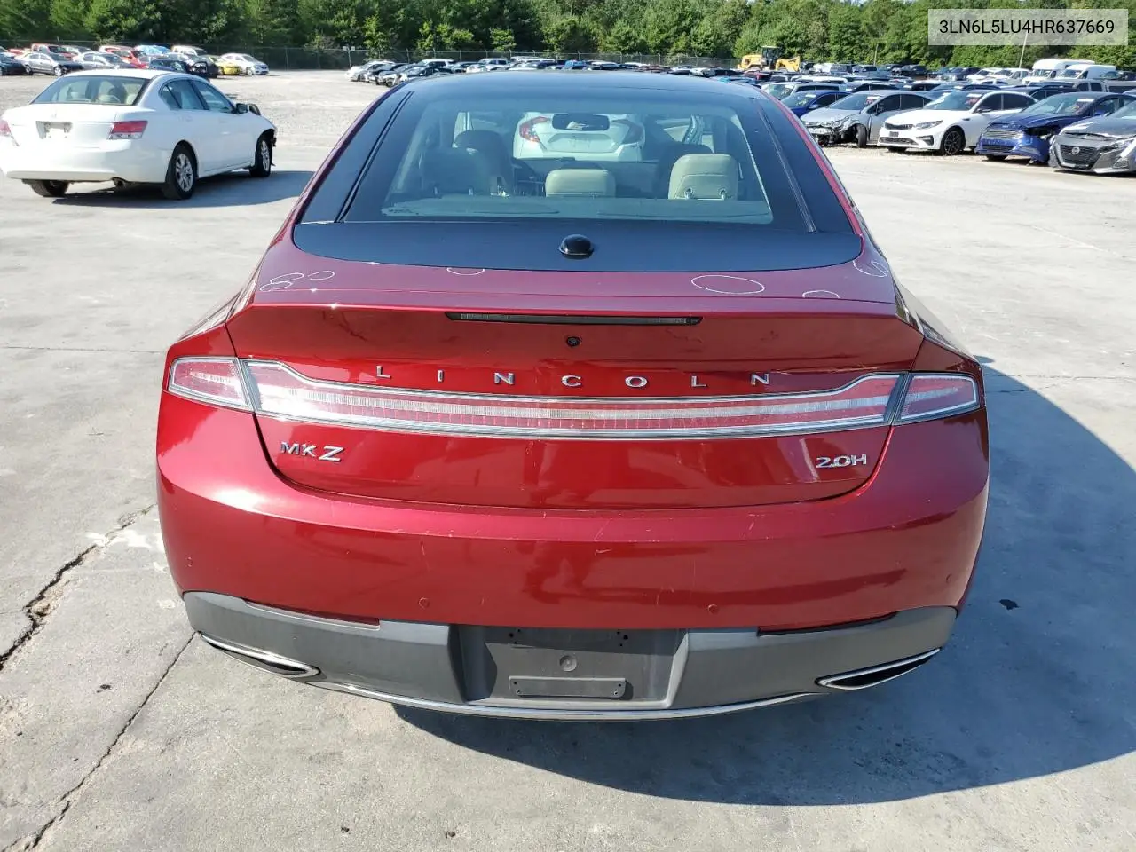 2017 Lincoln Mkz Hybrid Select VIN: 3LN6L5LU4HR637669 Lot: 61813825