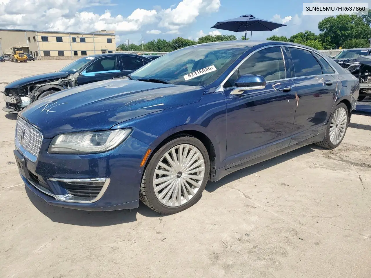 2017 Lincoln Mkz Hybrid Reserve VIN: 3LN6L5MU7HR637860 Lot: 62316035