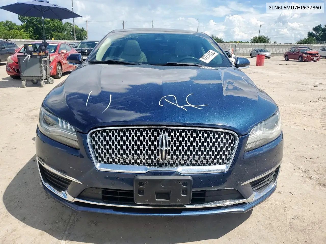 2017 Lincoln Mkz Hybrid Reserve VIN: 3LN6L5MU7HR637860 Lot: 62316035