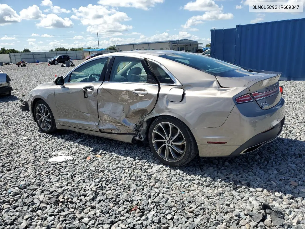 2019 Lincoln Mkz Reserve I VIN: 3LN6L5C92KR609047 Lot: 56913905