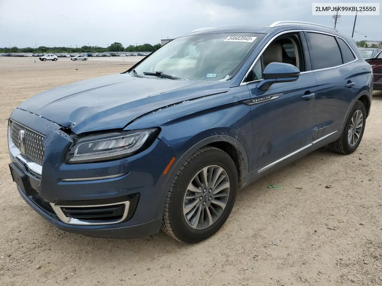 2019 Lincoln Nautilus Select VIN: 2LMPJ6K99KBL25550 Lot: 54683945