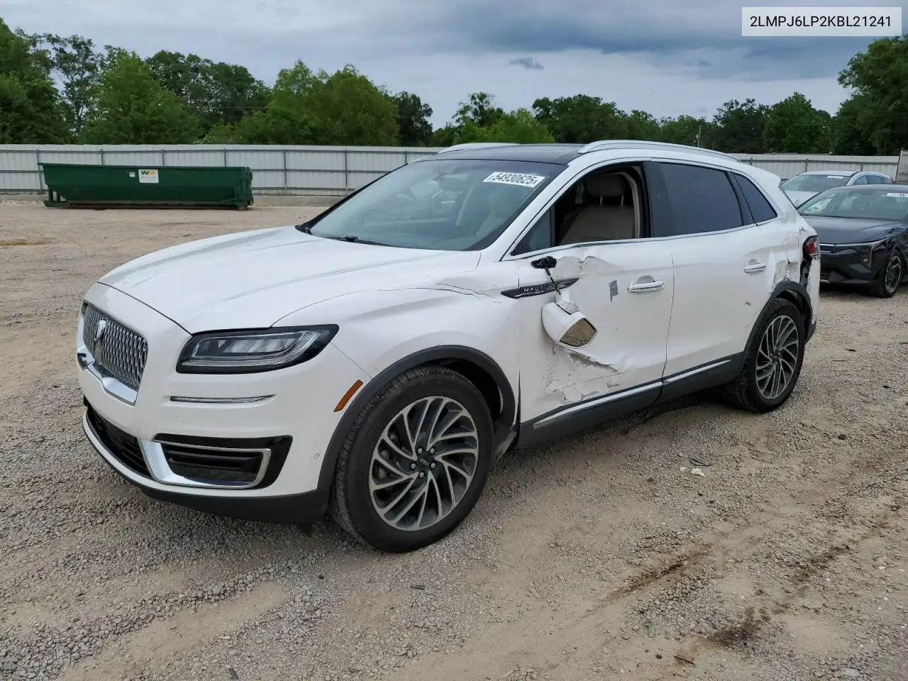 2019 Lincoln Nautilus Reserve VIN: 2LMPJ6LP2KBL21241 Lot: 54930625