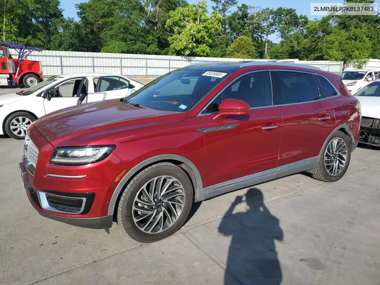 2019 Lincoln Nautilus Reserve VIN: 2LMPJ6LP7KBL37483 Lot: 55639885