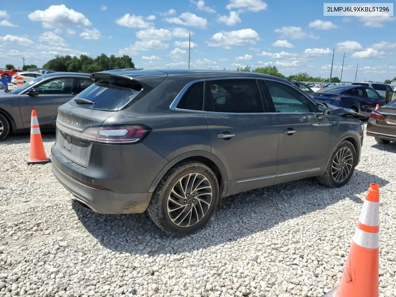 2019 Lincoln Nautilus Reserve VIN: 2LMPJ6L9XKBL51296 Lot: 56480135