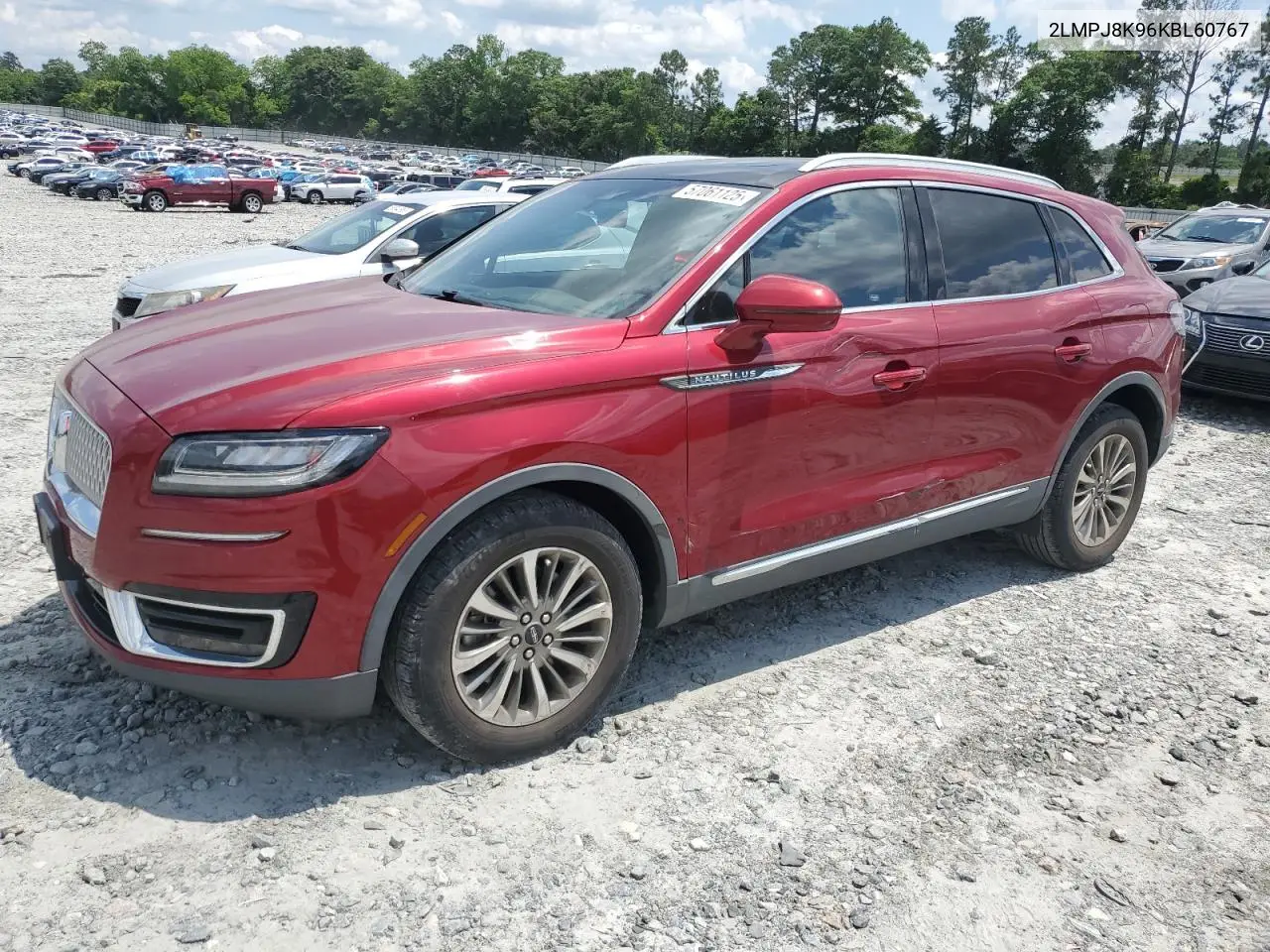 2019 Lincoln Nautilus Select VIN: 2LMPJ8K96KBL60767 Lot: 57061125