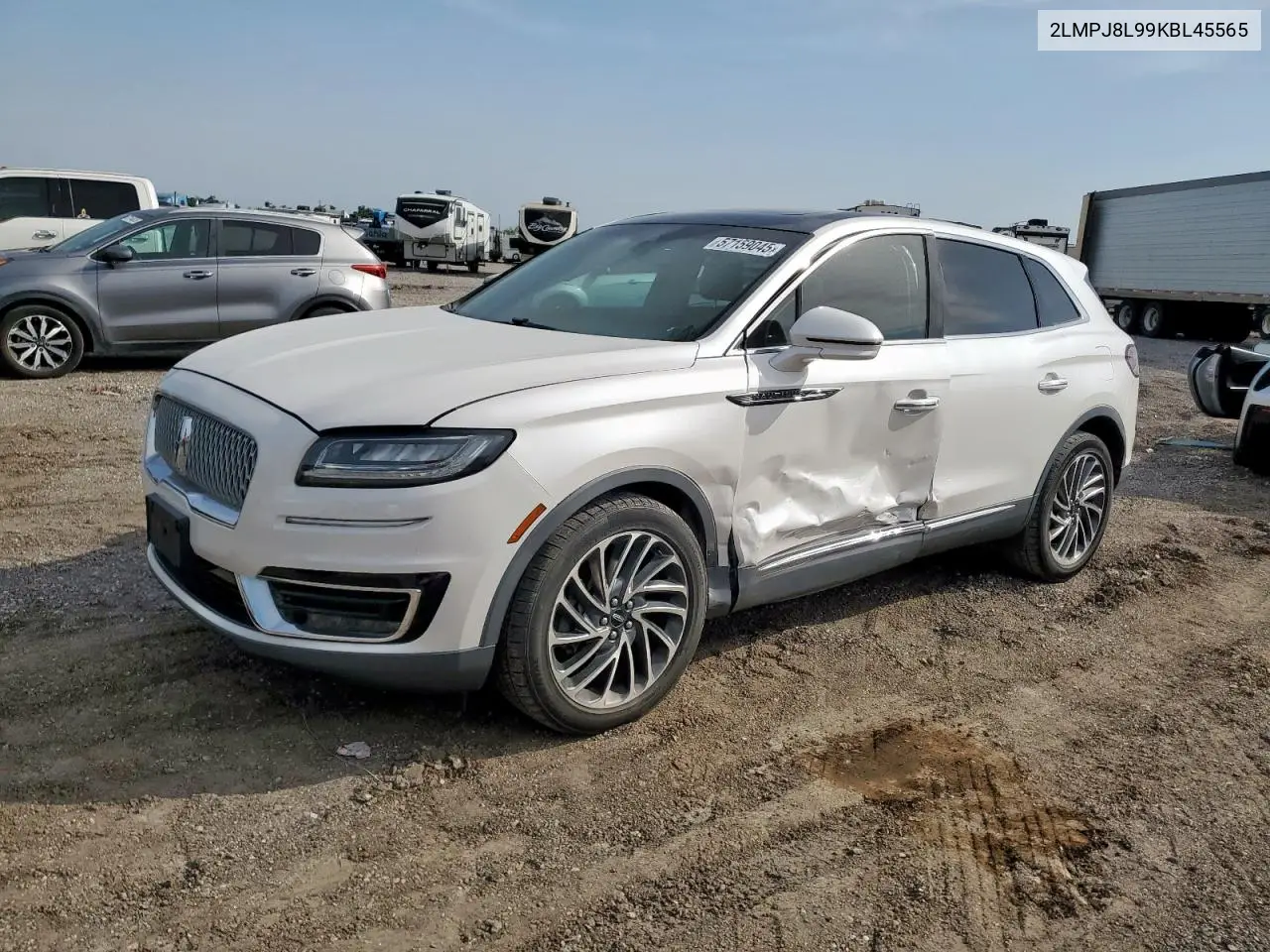 2019 Lincoln Nautilus Reserve VIN: 2LMPJ8L99KBL45565 Lot: 57159045