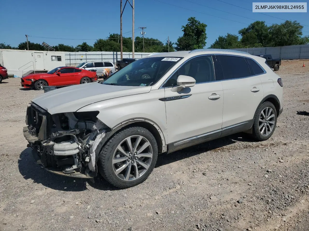 2019 Lincoln Nautilus Select VIN: 2LMPJ6K98KBL24955 Lot: 59878515