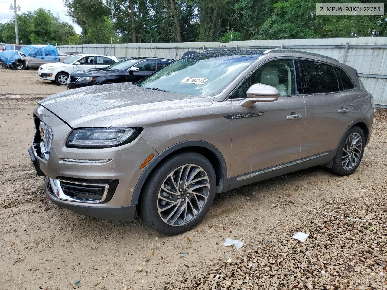 2019 Lincoln Nautilus Reserve VIN: 2LMPJ6L93KBL22755 Lot: 60804175