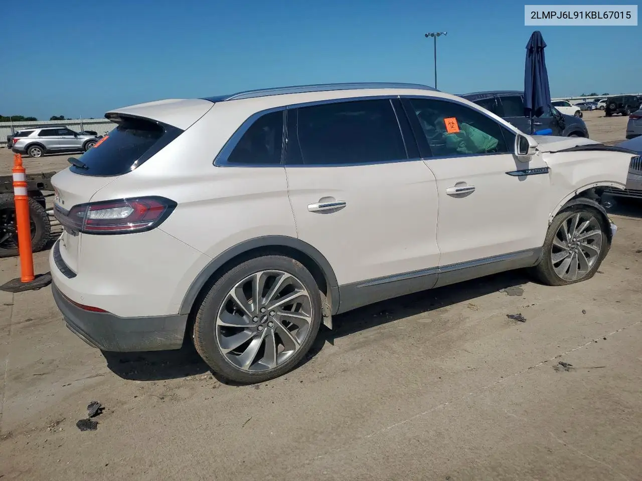 2019 Lincoln Nautilus Reserve VIN: 2LMPJ6L91KBL67015 Lot: 61132755