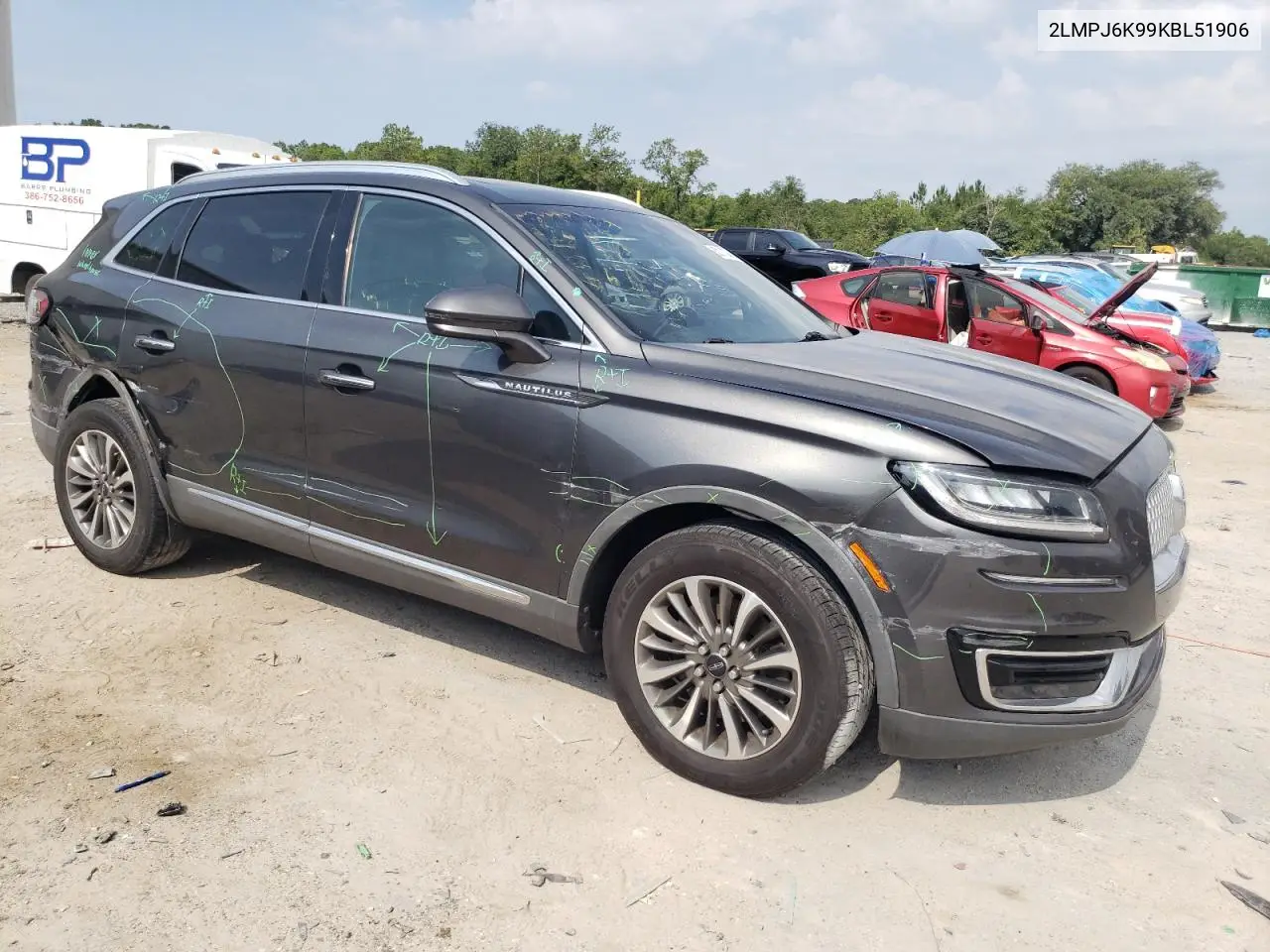 2019 Lincoln Nautilus Select VIN: 2LMPJ6K99KBL51906 Lot: 62113045