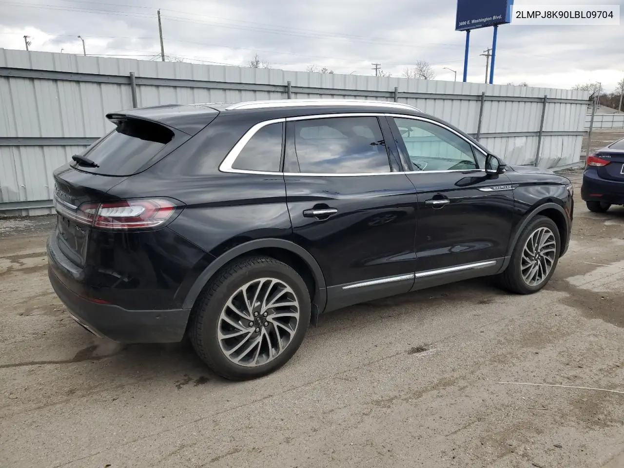 2020 Lincoln Nautilus Reserve VIN: 2LMPJ8K90LBL09704 Lot: 50052605