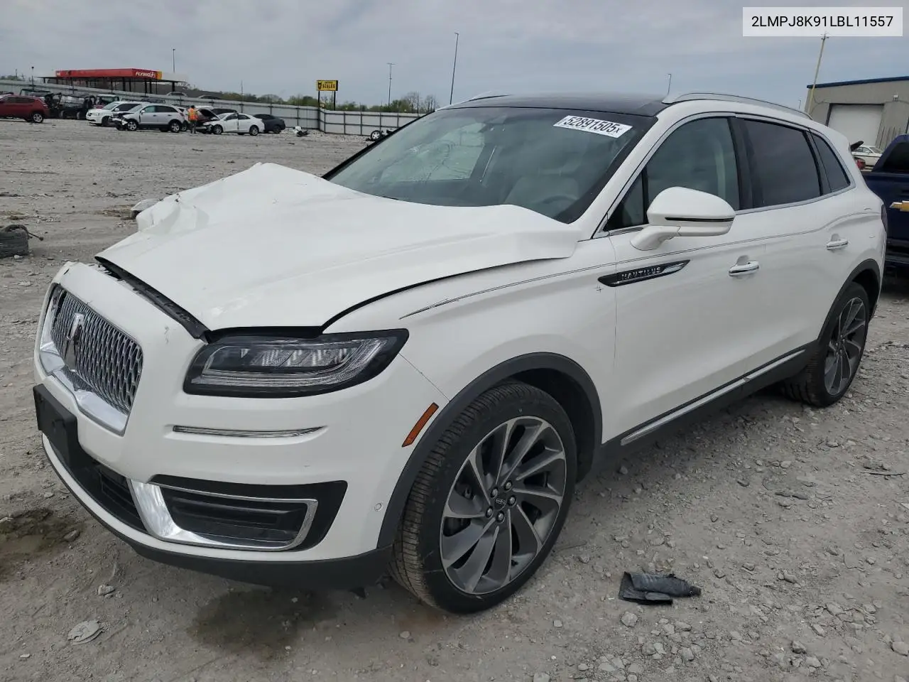 2020 Lincoln Nautilus Reserve VIN: 2LMPJ8K91LBL11557 Lot: 52891505
